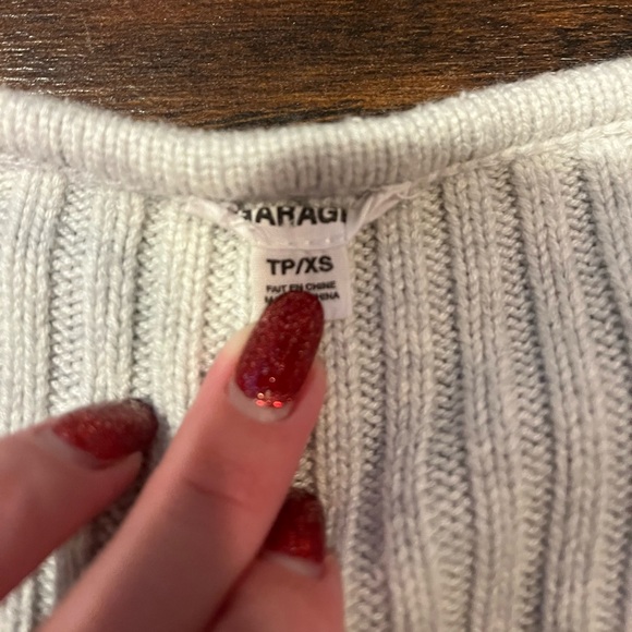 Grey Ribbed Zip-Up Cropped Jacket - Picture 4 of 6